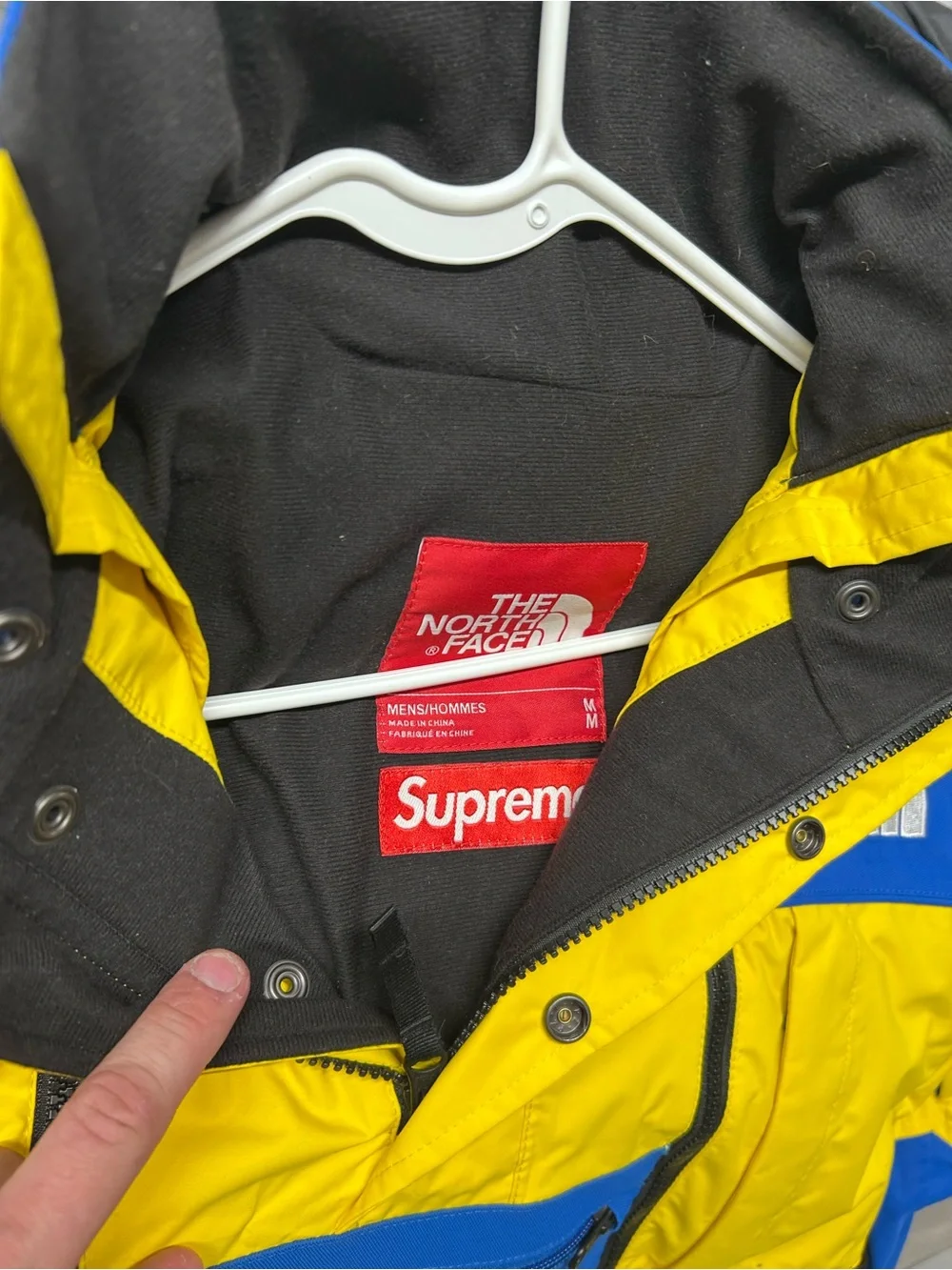 The North Face Blue and Yellow Steep Tech Ski Jacket